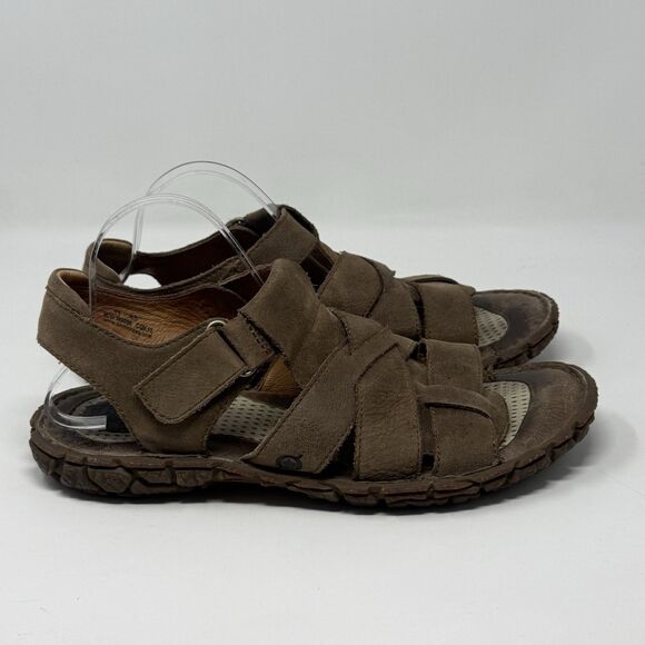 Born Fisherman Sandals Mens 11 Brown Leather Casual Comfort Shoes Handcrafted main image 9